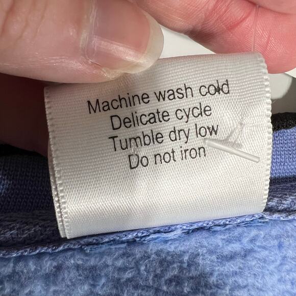 Vintage Stick Chics Womens Hand Painted Sweatshirt Button Closure Blue Medium - Picture 13 of 14